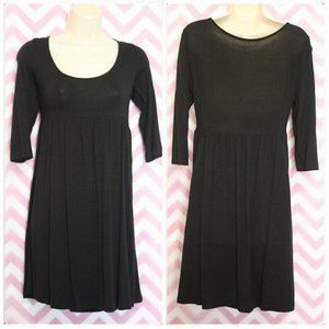 H&M Black Empire Waist Dress Size S